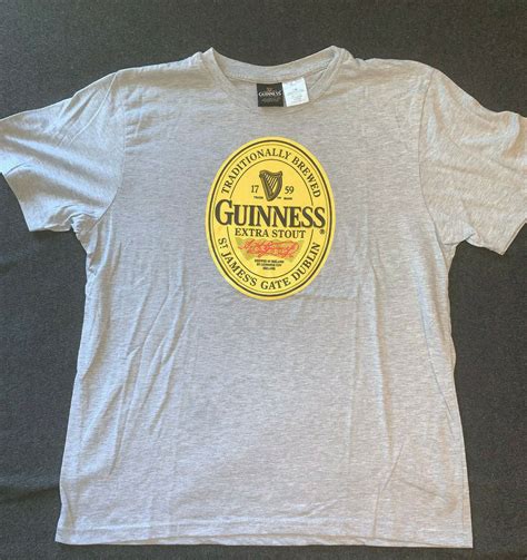 Guinness Beer Official Merchandise Extra Stout Logo T Gem