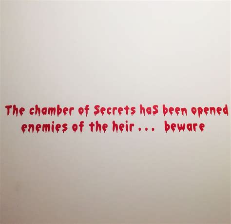 If you like puzzles, riddles, and the like, join arithmancy! CHAMBER OF SECRETS HAS BEEN OPENED ENEMIES OF THE HEIR BEWARE HARRY POTTER DECAL | Harry potter ...