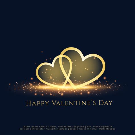 Beautiful Sparkle Two Hearts Valentines Day Background Download Free