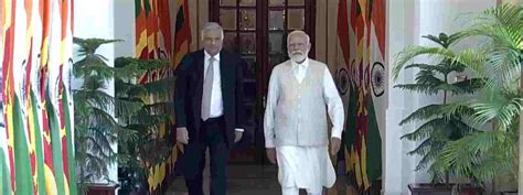 Sri Lankan President Meets Indian Pm For Talks