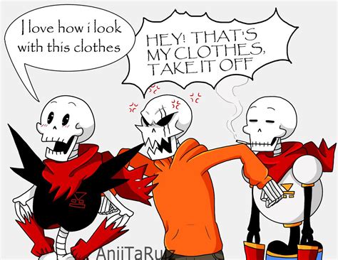 Swap Clothes Undertale Papyrus Underfell Papyrus And Underswap