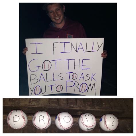 Promposal With Baseballs ️⚾️ Promposal Asking To Prom Prom Proposal