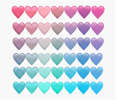 Pastel Hearts Emoji Rainbow Transparent Pastel Heart Emoji HD