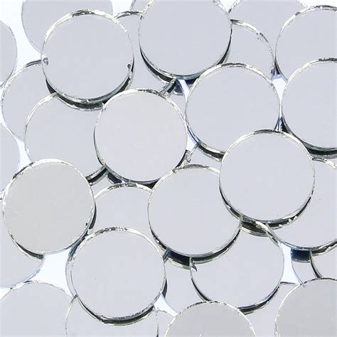 Mirror Mosaic Tiles Small Round Pack Of 40 Mosaics Cleverpatch