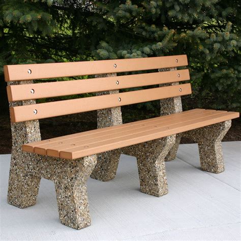 Have To Have It Doty And Sons Recycled Plastic Lumber Concrete Bench 6