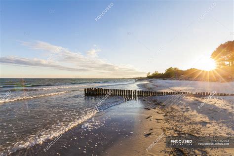 Baltic Sea Beach At Sunset Mon Island Denmark — Europe Ostsee