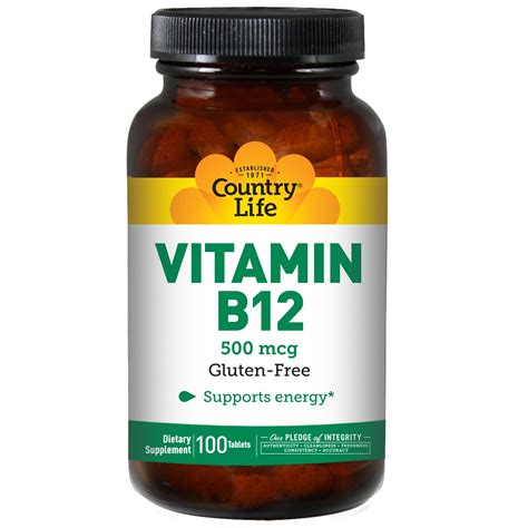 Country Life Vitamin B12 500 Mcg 100 Tablets By Iherb