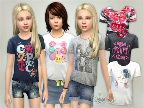 T Shirt Collection Gp05 By Lillka At Tsr Sims 4 Updates