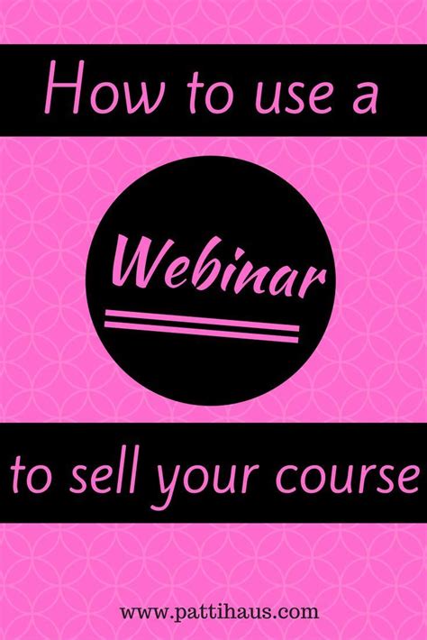 You just need to follow the instructions on the pack and arrange for it to be delivered to us. How to Use a Webinar to Sell an Online Course | Things to ...