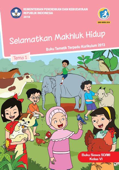 Download Buku Guru Dan Siswa Kelas 6 Sdmi Semester 1 Tema 1 Selamatkan Makhluk Hidup
