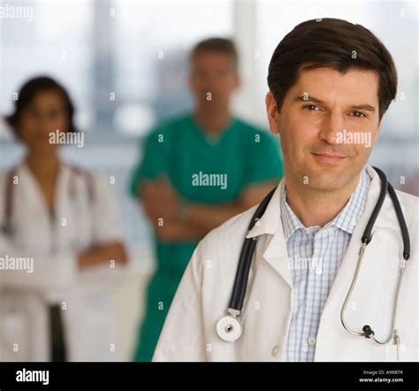 Male Doctor Wearing Stethoscope Stock Photo Alamy