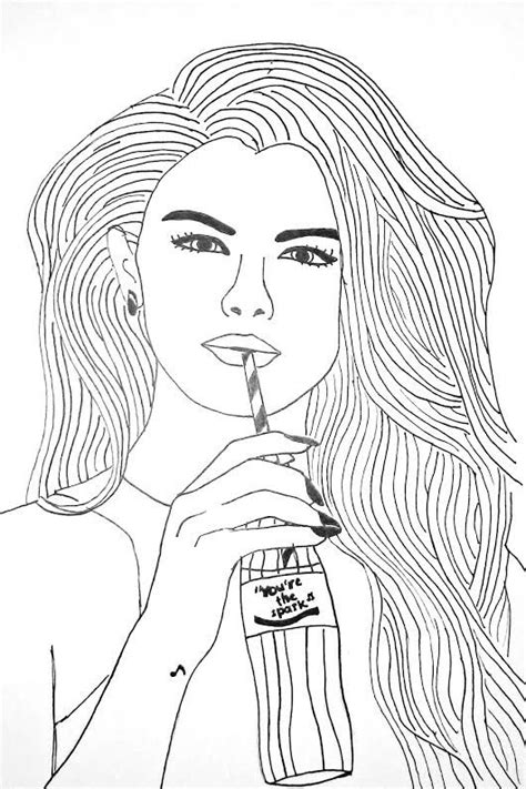 Pin By Freefilter On Outlines Coloring Pages Art Female Sketch
