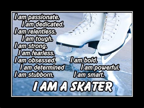 Skating Motivation Poster I Am A Skater Figure Skating Photo Quote Wall