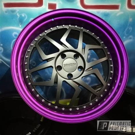 Powder Coating Illusion Purple PSB 4629 Matt Black PSS 4455 Wheels