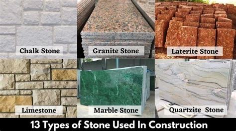 13 Types Of Stones Used In Construction Types Of Rock Types Of