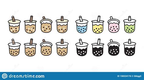 Collection by kat cola • last updated 4 days ago. Boba Tea Vector Bubble Milk Tea Icon Logo Character ...