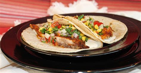 5) make tacos with the tortillas and fish and top each with cream, shredded cabbage, tomatillo salsa and pickled jalapenos, if desired. Fish Tacos with Crunchy Corn Salsa Recipe in Urdu | The ...