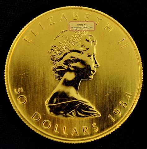 1984 Canadian Gold Maple Leaf Coin 1 Oz 999 Pure Fine Gold