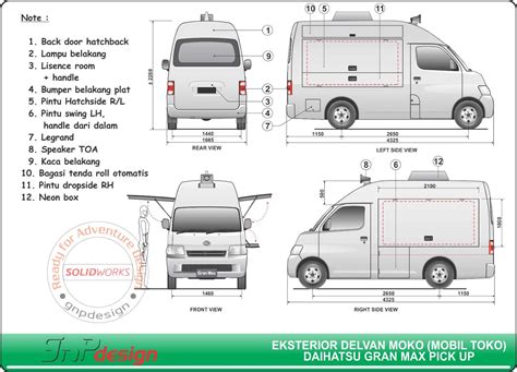 Gambar 3d (tiga dimensi) menggunakan ilusi optik untuk membuatnya terlihat memiliki kedalaman. gnp design: MOko Mobil Toko , Warling Warung Keliling