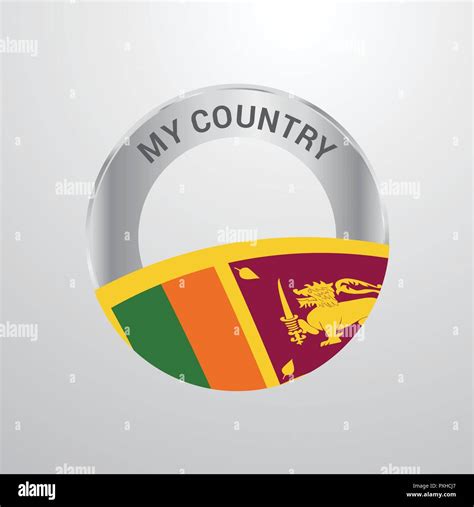 Sri Lanka My Country Flag Badge Stock Vector Image And Art Alamy