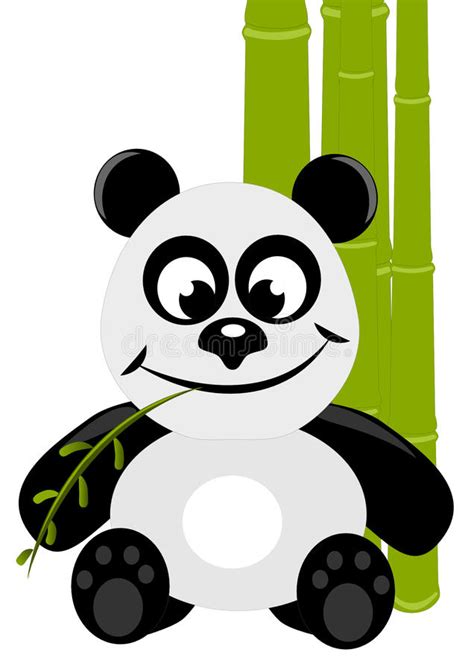 Panda Eating Bamboo Stock Vector Illustration Of Panda 13591256