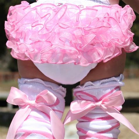 FaithBaby.com | Pink Knit Ruffled Baby Bloomers | Ruffled ...