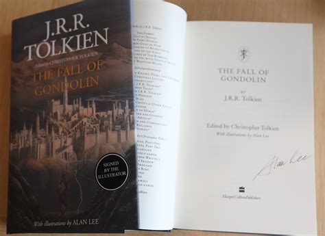 The Fall Of Gondolin Signed Uk First Edition By Jrr Tolkien New Hardcover 2018 1st Edition