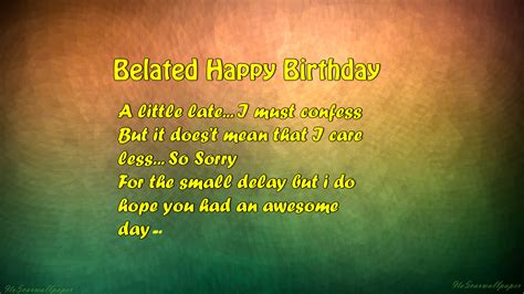 Belated Happy Birthday Quotes Images And Wallpapers 9to5 Car Wallpapers