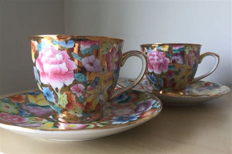 Reserved For A On Sale Fifth Avenue Collection Vintage Teacups And