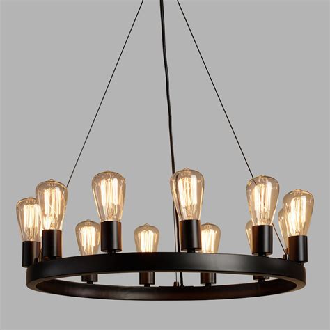 Kichler colerne 5 light 47 wide linear chandelier with seedy glass cylindrical shades and hidden down lights. Cost Plus World Market Round 12-Light Edison Bulb ...