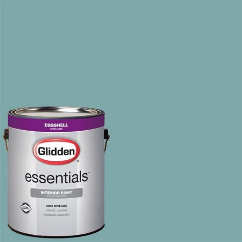Glidden Essentials 1 Gal Hdgb25u Blue Green Sea Eggshell Interior