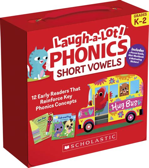 Scholastic Books Laugh A Lot Phonics Short Vowels Single Set 12