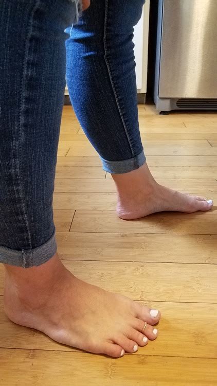 Candid Homemade And All Original Pics — A Nice Look At Her Beautiful Feet While Shes Busy