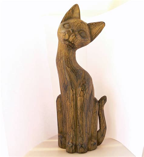 Your Place To Buy And Sell All Things Handmade Wooden Statues Cat