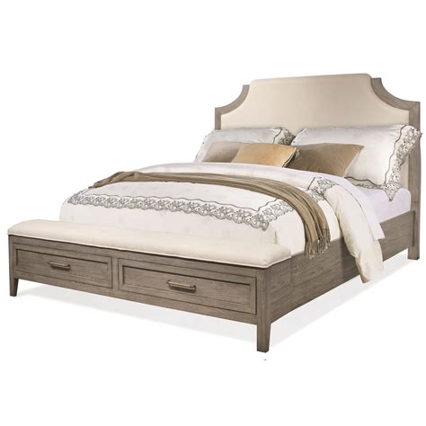 It is no wonder why buyers only have amazing reviews for this storage platform bed. Riverside Furniture Vogue Queen Upholstered Bed with ...