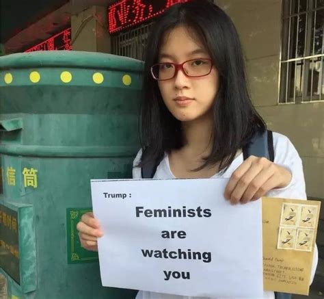 Chinese Activist Zheng Churan Hey Trump Feminists Are Watching You Bbc News