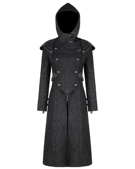 Womens Knee Length Hooded Gothic Coat Coats For Women Women