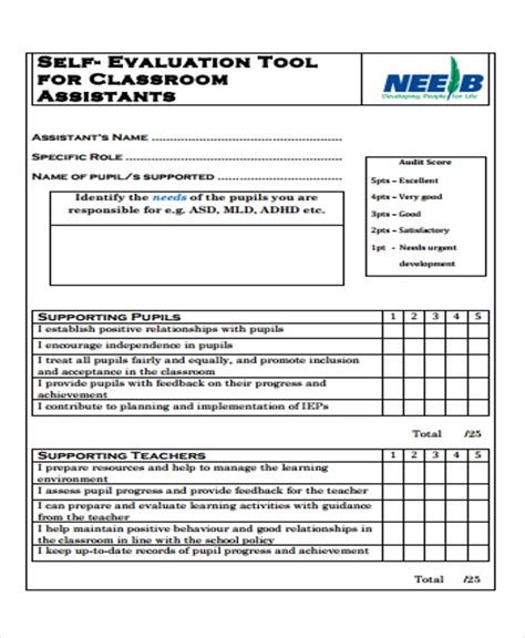 It believes on the classic case of judging oneself before being judged by the evaluation of self is an important factor in any study. FREE 23+ Sample Self Evaluation Forms in PDF | MS Word | Excel