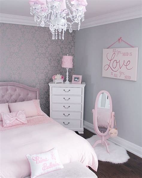 We have a fairly shaded house in the city, so i was very careful with the wall colors. chandelier with pink shades Girl bedroom with chandelier ...