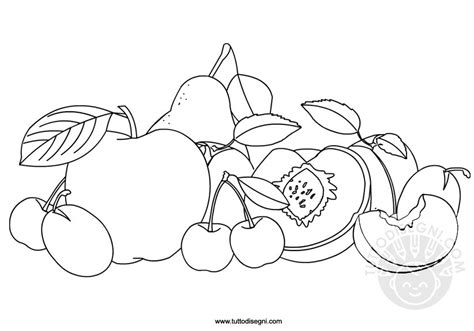 Stampa disegno di cesto di ortaggi e verdure da colorare. Frutta estiva da colorare - TuttoDisegni.com