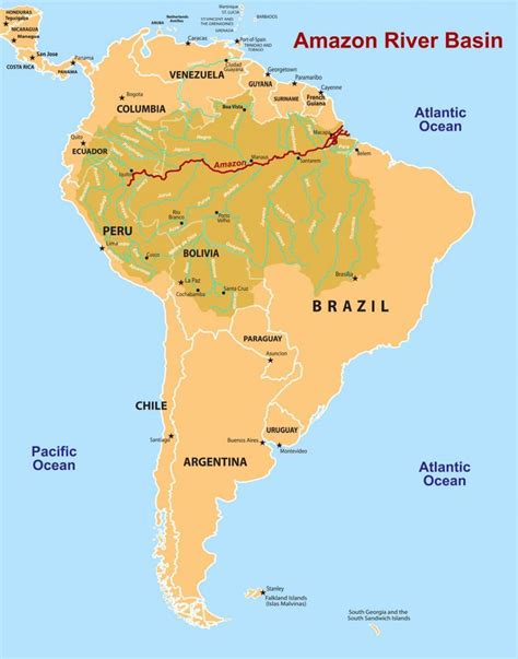 Amazon River World Map