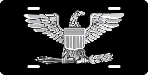 Air Force Colonel Officer Rank Insignia License Plate