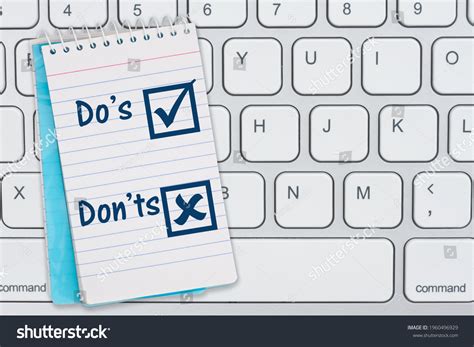 Dos Donts Message Blue Notepad On Stock Photo 1960496929 Shutterstock