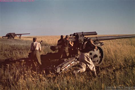 World War Ii In Color German Artillery On The Way To Stalingrad