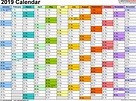 2019 Calendar - Free Printable Microsoft Excel Templates