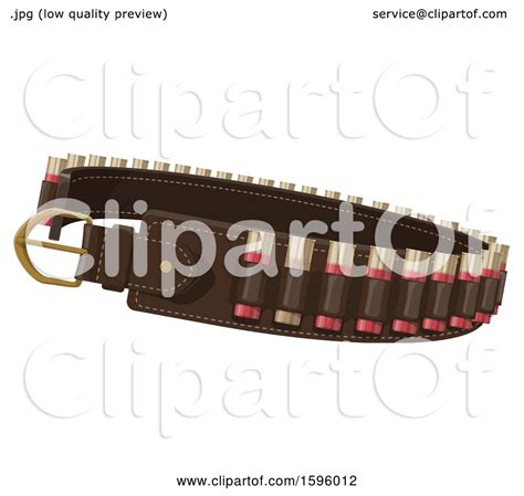 Clipart Of A Hunting Ammunition Belt Royalty Free Vector Illustration