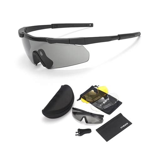 oem taktikai napszemüveg 3 készlet levehető lencsével polarizált lencsékkel védőtokkal