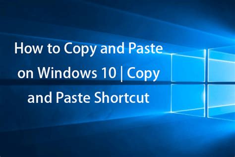 How To Copy And Paste On Windows 10 Copy And Paste Shortcut
