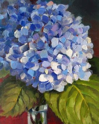 Nel S Everyday Painting Blue Hydrangea Sold