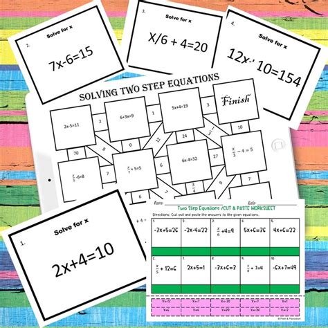 Solving Two Step Equations And Inequalities Activities Bundle Two